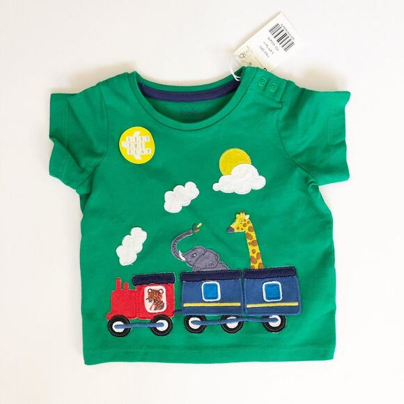 *New With Flaw* 6-9M Mini Boden Zoo Lift Flap Shirt - Picture 1 of 8
